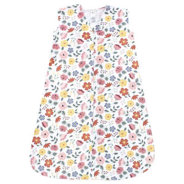 slide 1 of 1, Hudson Baby Infant Girl Cotton Sleeveless Wearable Sleeping Bag, Sack, Blanket, Mauve Botanical 0-6 Months - Mauve Botanical