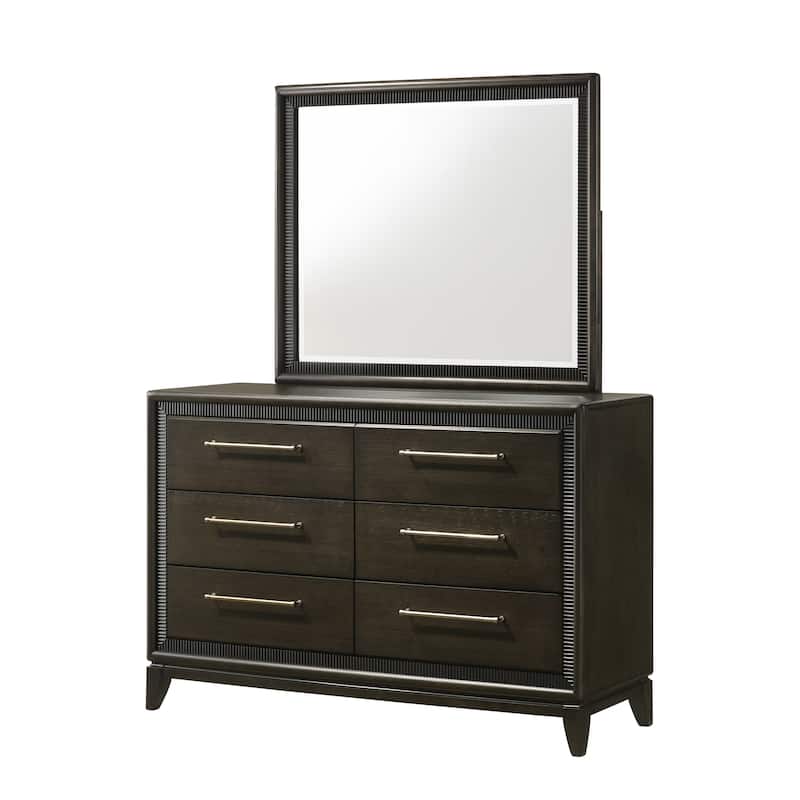 Milana Gray Fabric Upholstered Panel Bed
