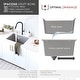 preview thumbnail 6 of 13, STYLISH 25 inches L x 18 inches W Single Bowl Dual Mount Composite Granite Utility Sink