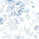 preview thumbnail 4 of 2, Shabby Chic by Rachel Ashwell Romantic Rose Blue Wallpaper