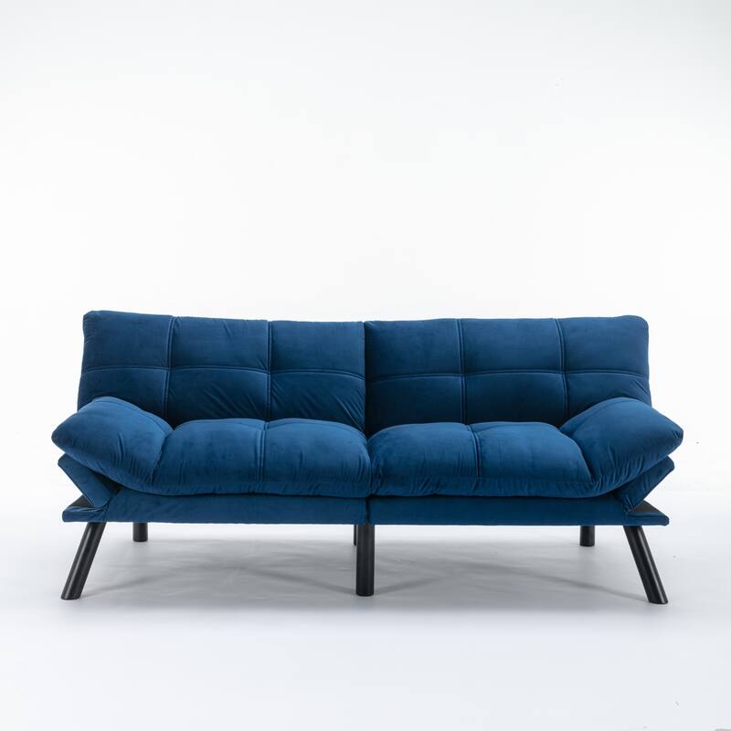 Modern Convertible Sofa Bed - Navy Blue
