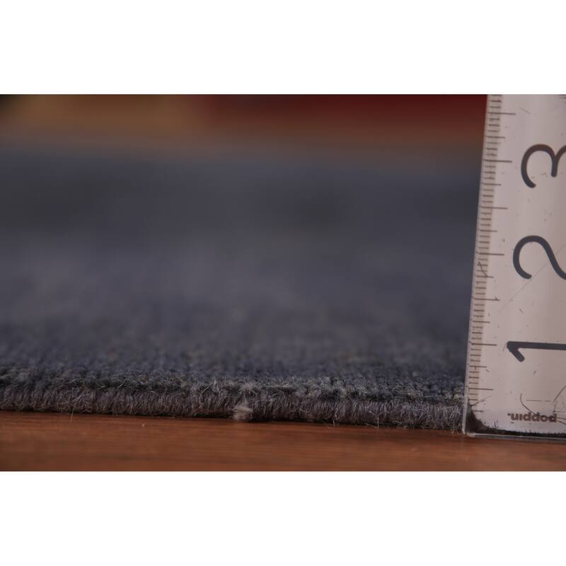 Navy Blue Gabbeh Modern Area Rug Handmade Wool Carpet - 5'6" x 7'10"