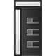 preview thumbnail 26 of 35, VDOMDOORS Manux 8933 | Front Door Exterior Door | Steel | Frame & Hardware Included | 18x80, Matte Black Entry Door Silver - W14+32+14xH80+14