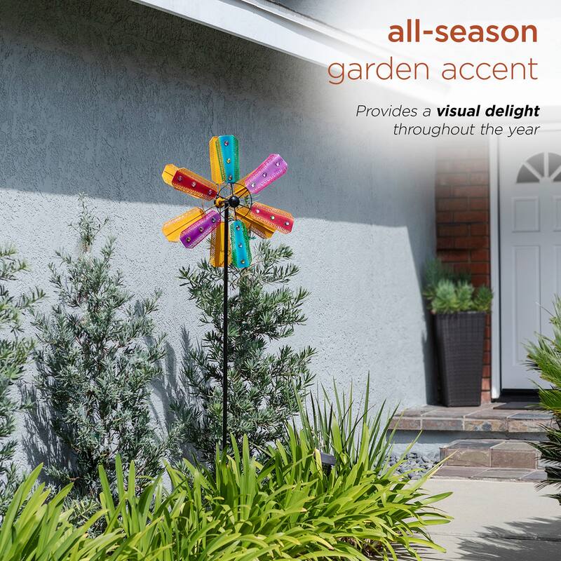 Alpine Corporation Outdoor Wind Spinner Stake Yard Decoration