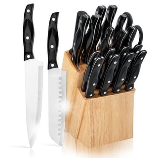 Dura Living EcoCut 3-Piece Kitchen Knife Set - High Carbon Stainless Steel Blades, Eco-Friendly Handles, w/ Sheaths - Blue - 6 Piece