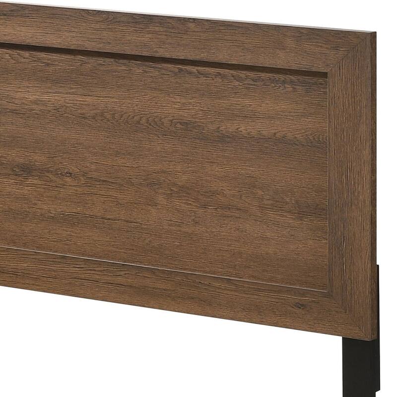 King Size Panel Bed with 12-Slat Support and No Box Spring Needed