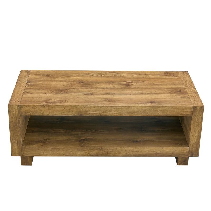 Modern Minimalist MDF Rectangular Coffee Table, 47.2*23.6*18 Inches