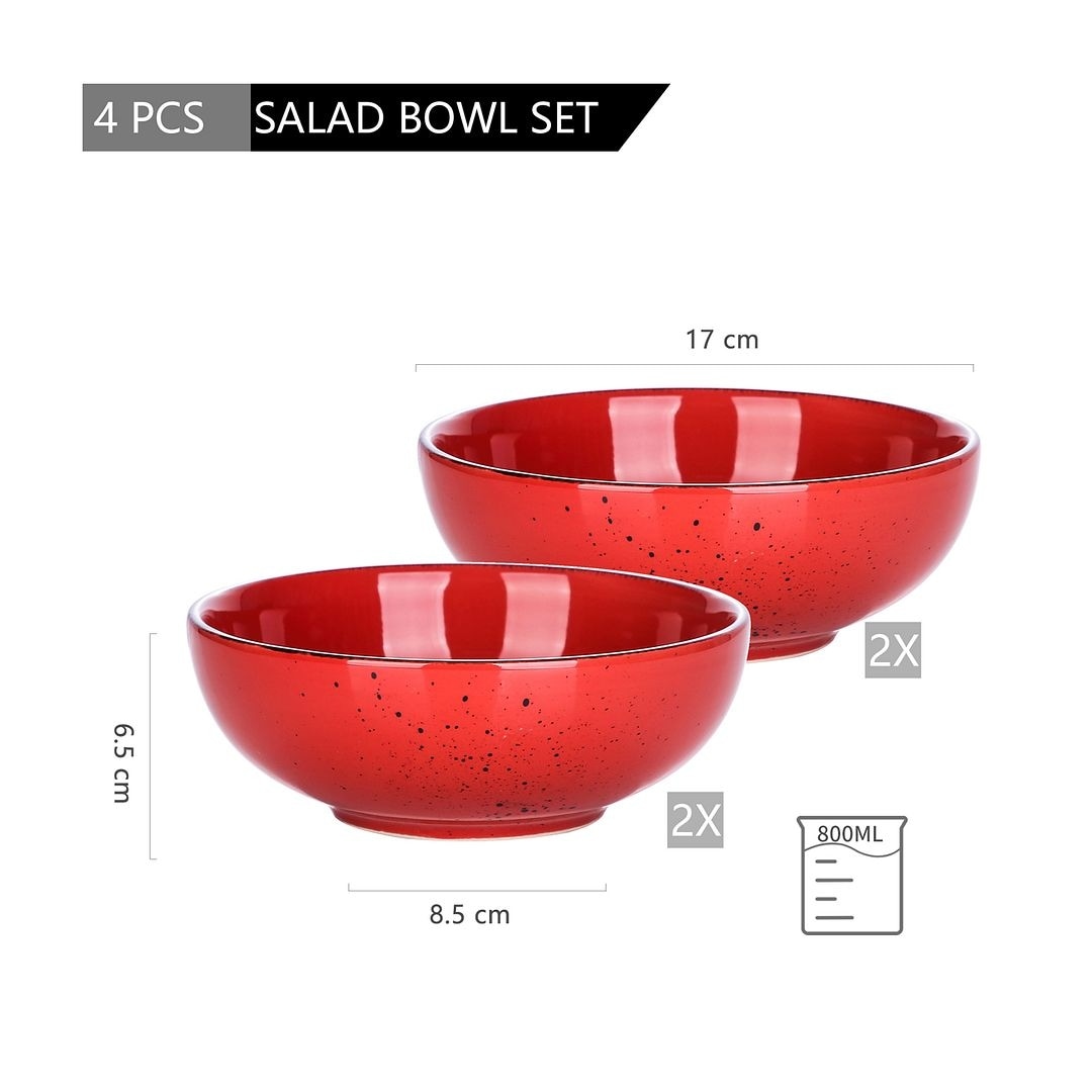 Sesam Pasta Bowls, 36 Oz Large Ceramic Salad Bowls, 8 Inch Soup Bowl Set Of  4, Microwave & Dishwasher Safe Serving Bowl