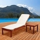 preview thumbnail 2 of 3, Amazonia Washburn 2-Piece Outdoor Chaise Lounger Lounge Chair Set with White Cushions
