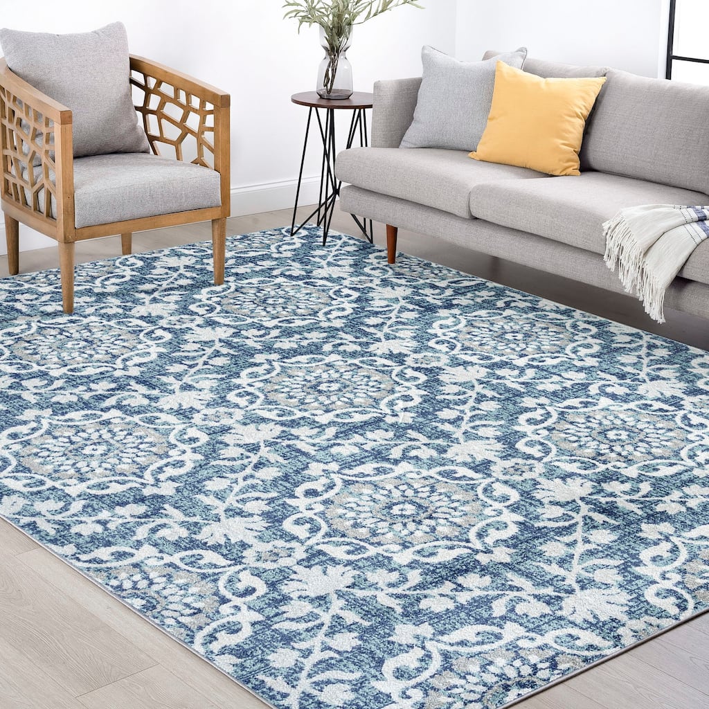 Jayde Farmhouse Floral Indoor Area Rug