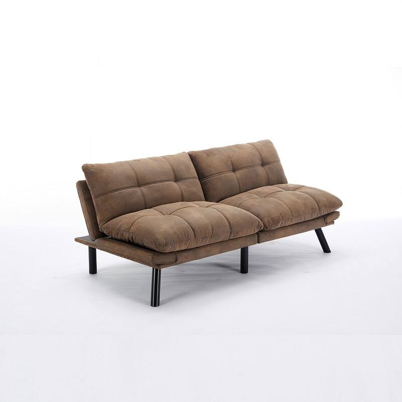 Modern Upholstered 2-Seater Sofa Bed with Adjustable Backrest and Armrests - 70:l