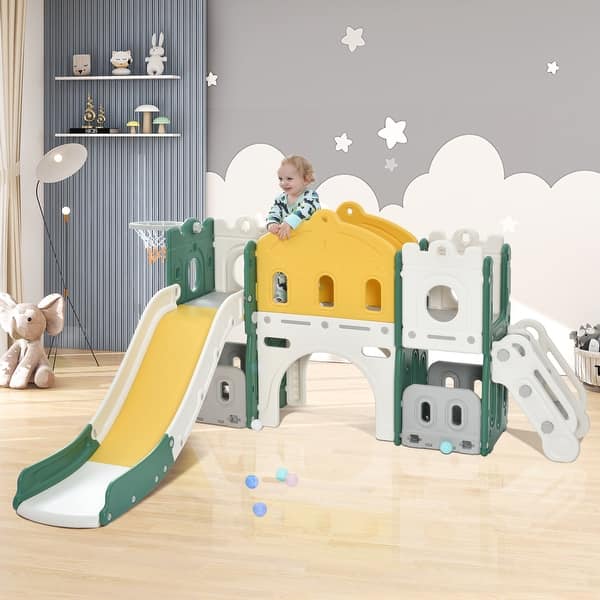 slide 2 of 45, Kids Climbers Playhouse for Indoor Outdoor Playground Activity Green