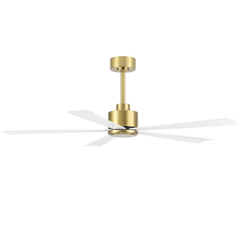 52-Inch Black/White Ceiling Fan with Remote Without Light(5-Blade)