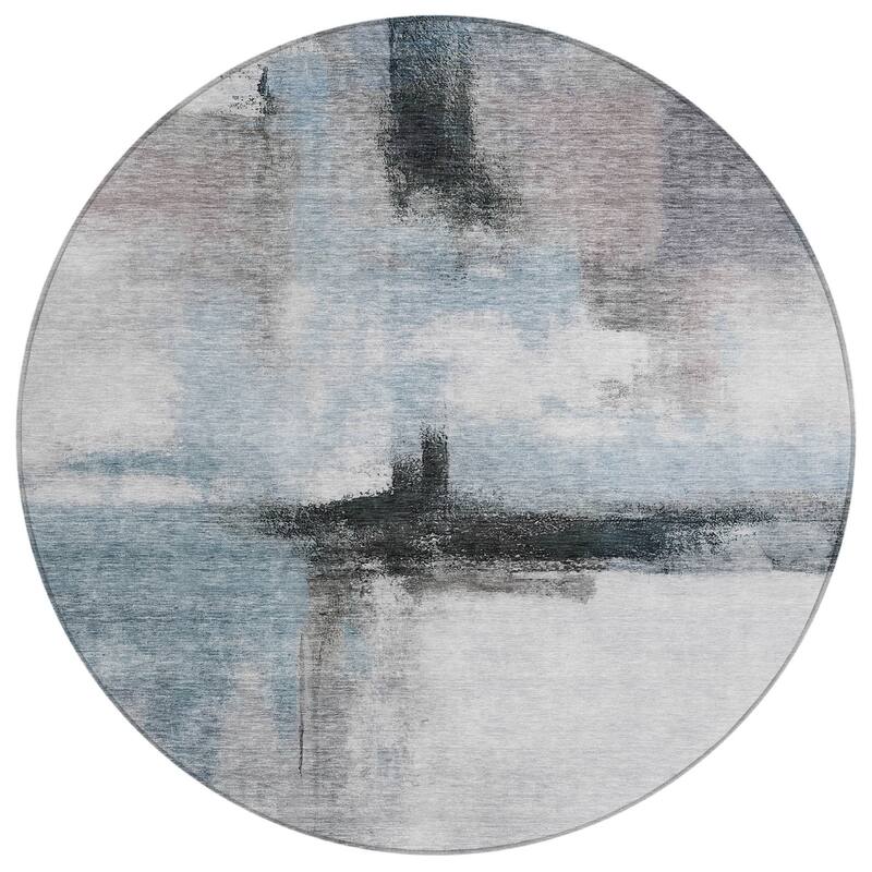 HomeRoots Abstract Transitional Rectangle Outdoor Rug