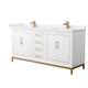 Option White / White Cultured Marble Top / Satin Bronze