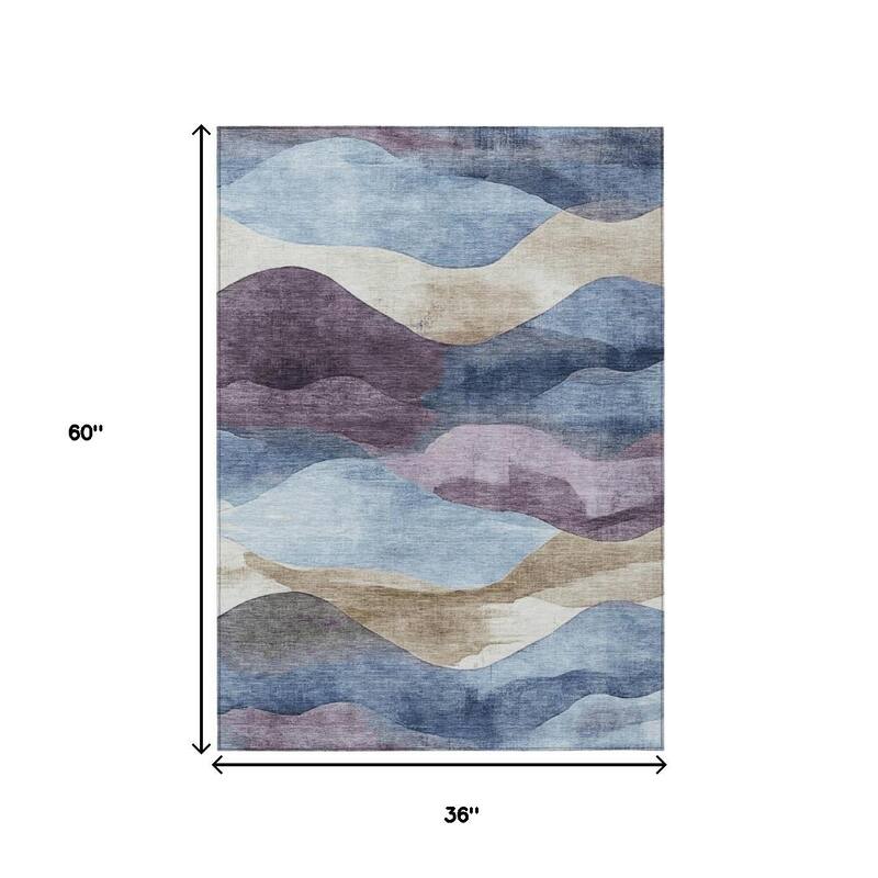 HomeRoots Abstract Transitional Rectangle Outdoor Rug