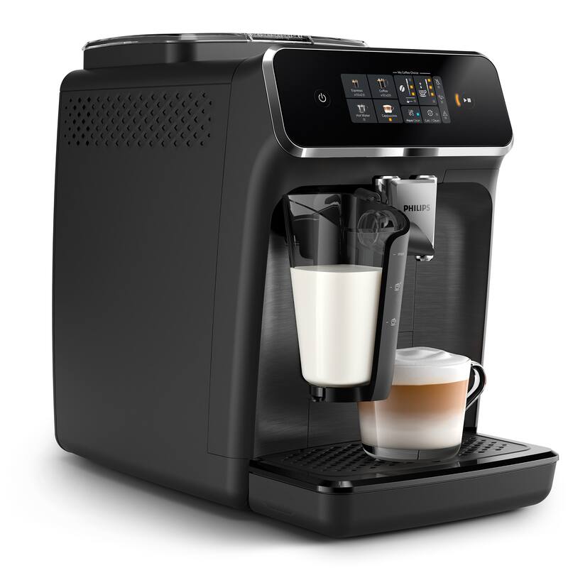 Philips 2300 Fully Automatic Espresso Machine with LatteGo Milk Frother, Black