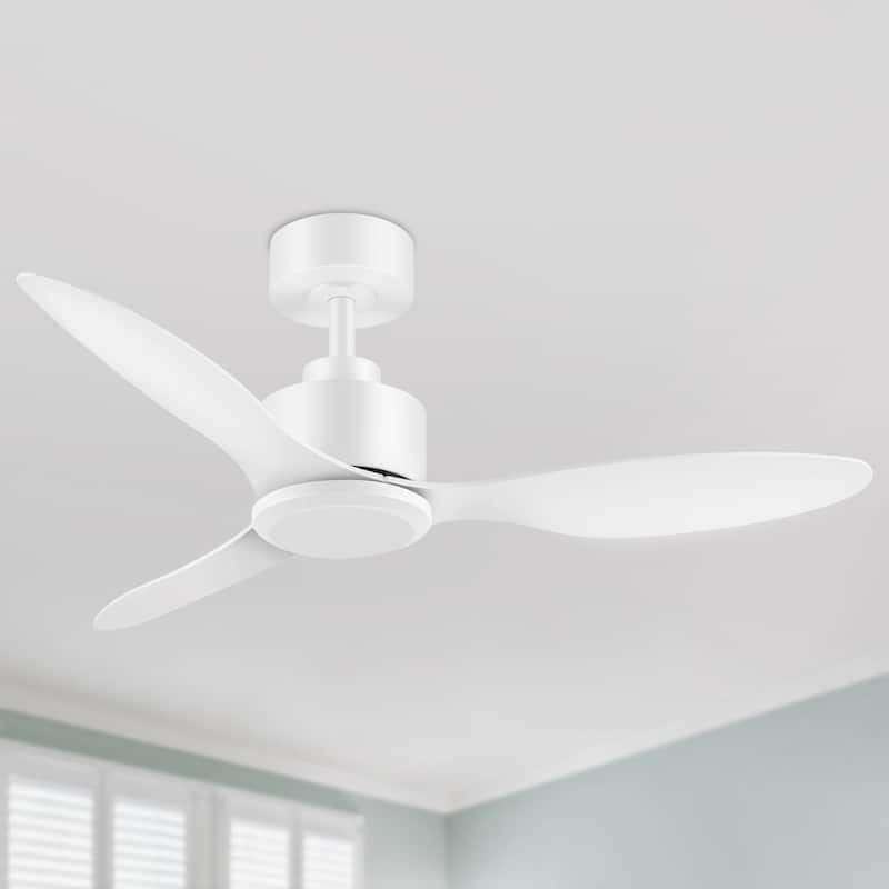 42-Inches Black/White Ceiling Fan with Remote without Light(3-Blade)