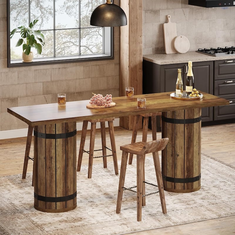 70.9-Inch Long Bar Table for Kitchen Nook, Home Bar, Small Bars