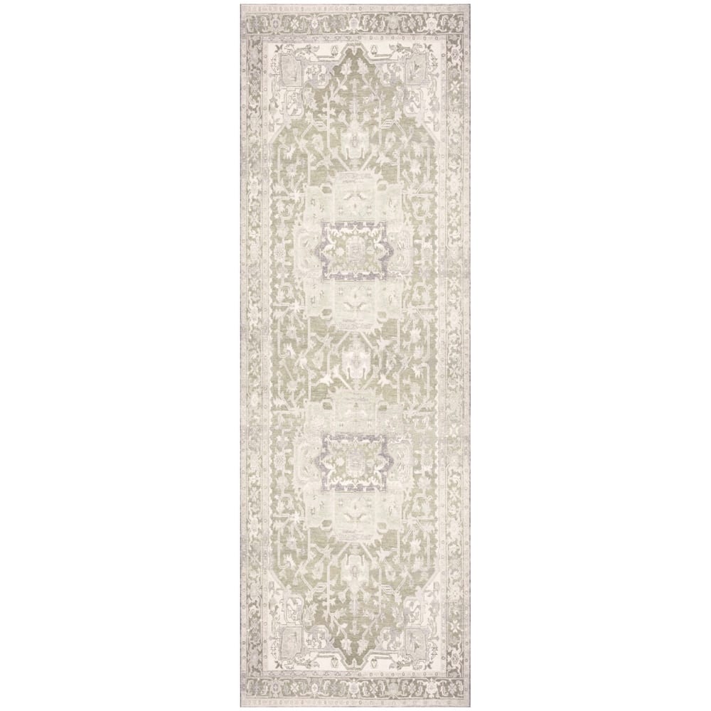 Nourison Vintage Washables Indoor only Green Persian Area Rug