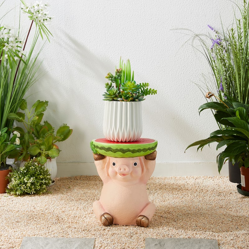 Glitzhome 12.5"H Decorative Garden Stool or Planter Stand