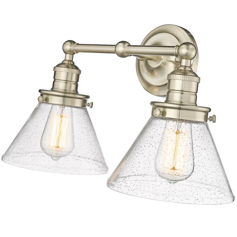 Millennium Lighting Eyden 2 Light Vanity Light with Clear Seedy Glass Shades
