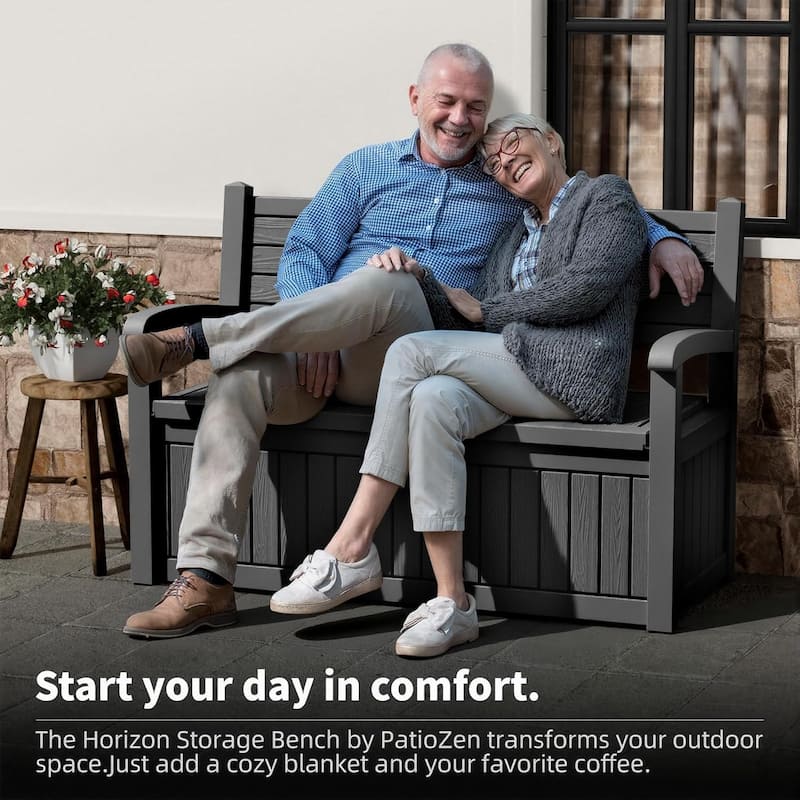 80gallon outdoor resin storage chair pillow blanket storage lockable