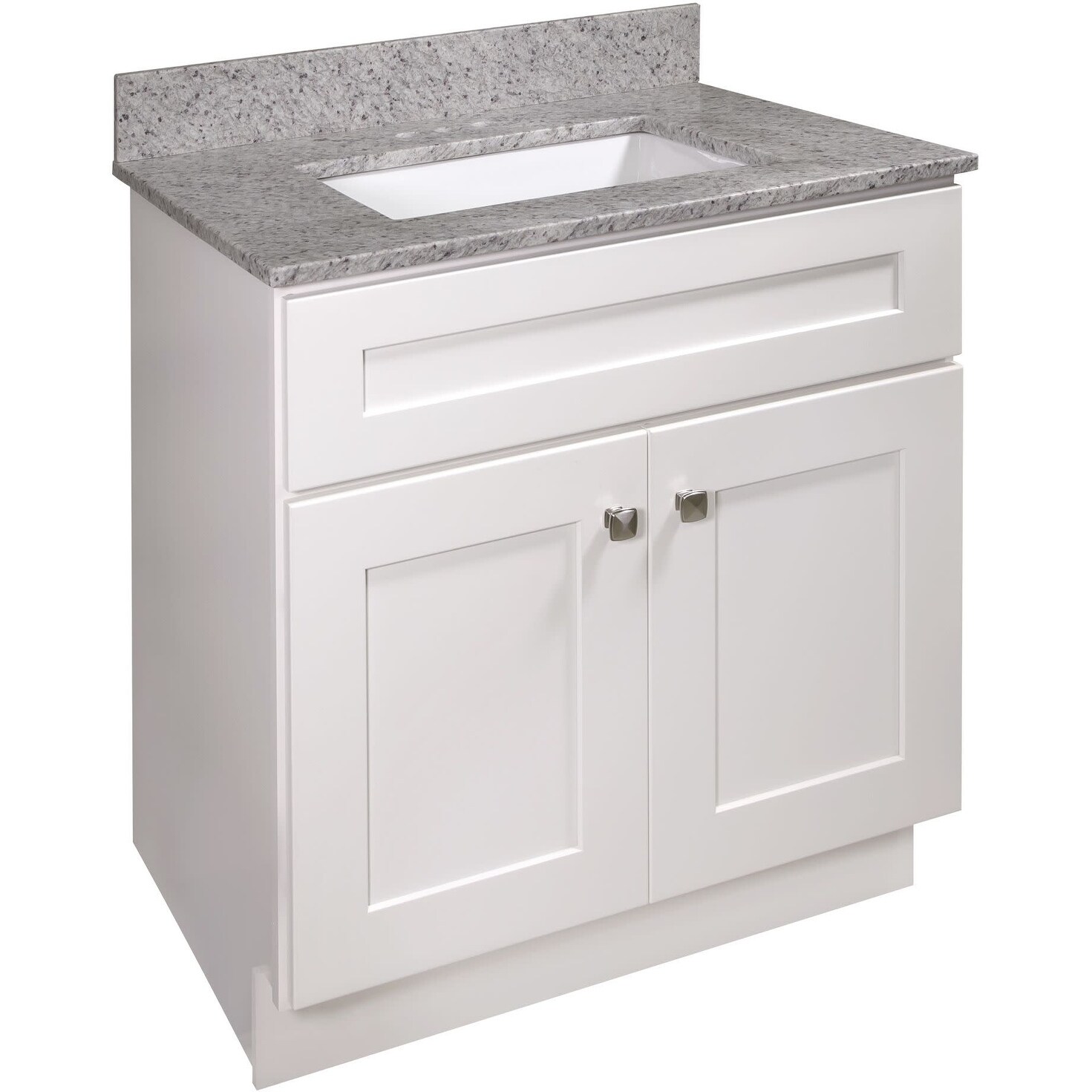Shop Design House 585067 Brookings Shaker 2 Door Vanity With Granite 4 In Centerset Kashmir White Top Unassembled 31x22 Overstock 30649647