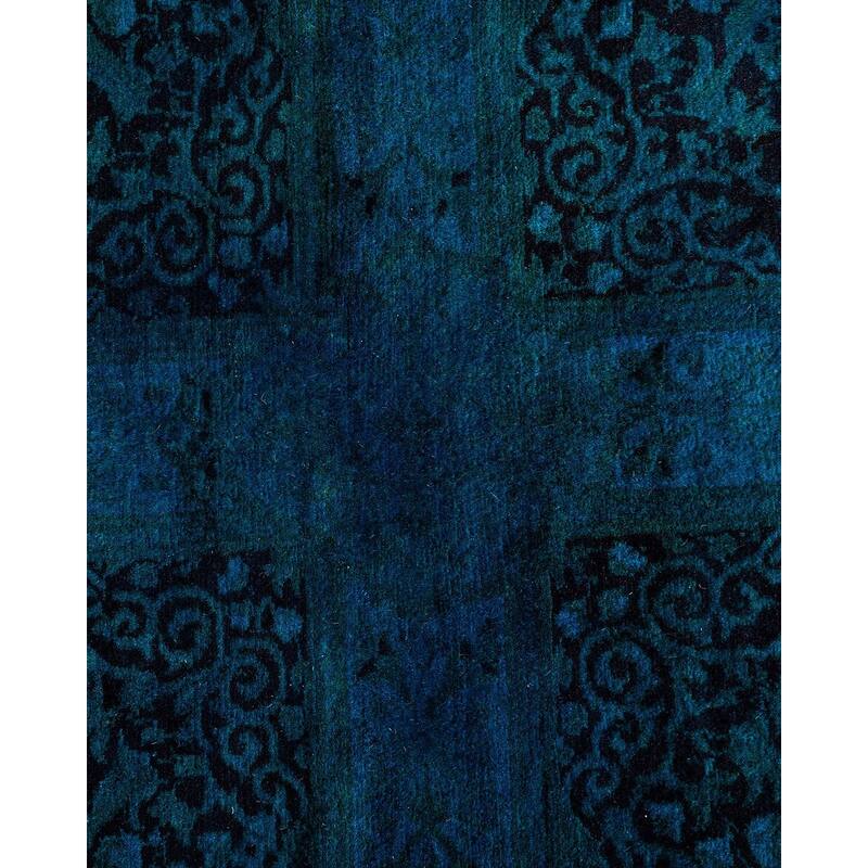 Fine Vibrance One-of-a-Kind Hand-Knotted Area Rug - Blue, 6' 1" x 6' 1" - 6' 1" x 6' 1"