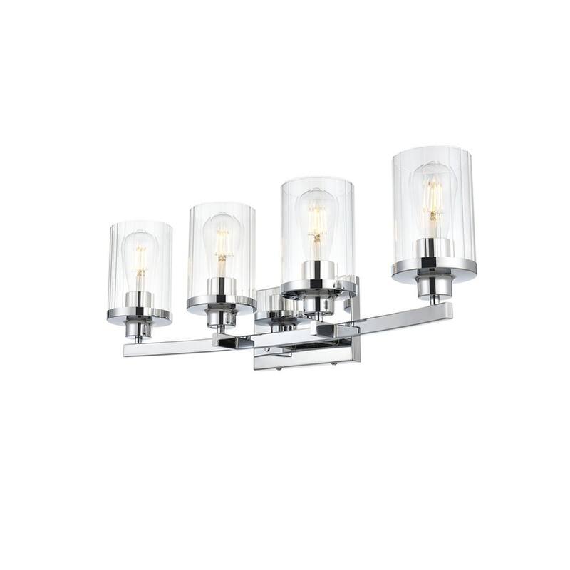 Silvia 1 Light Black and Clear Bath Sconce