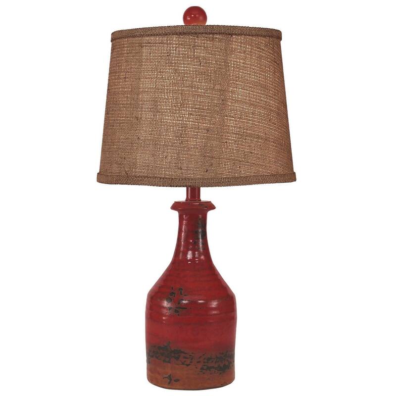 Casual Jug Table Lamp - Small - Firebrick