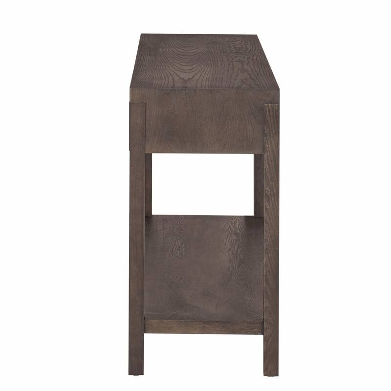 Modern Ash Veneer Console Table - Striped Design for a Stylish Touch