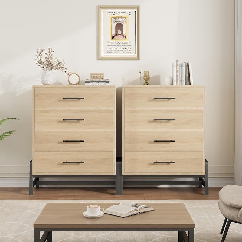 38.6" Tall 4 Drawer Dresser with Storage Freestanding