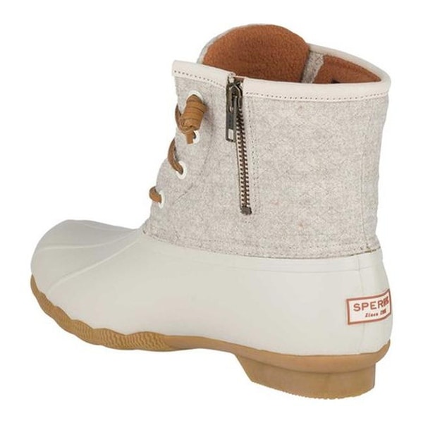 white sperry saltwater duck boots