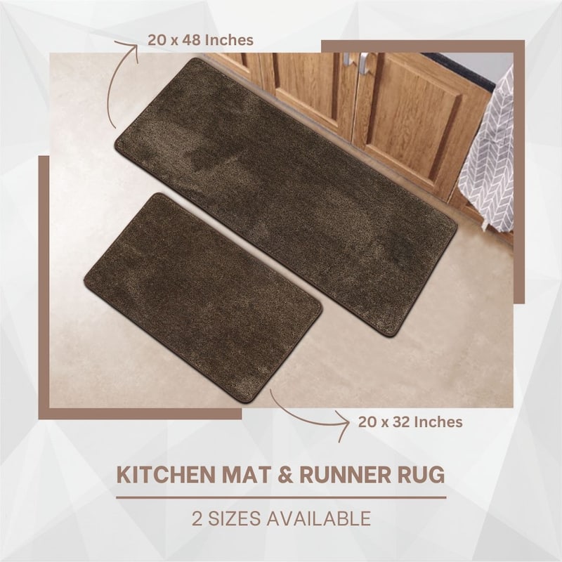 Luxurious Speckled Kitchen Runner Rug - 20x48 Inches, Super Absorbent & Soft - 48"L x 20"W x 2/8"H
