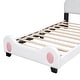 preview thumbnail 7 of 5, Twin Size Upholstered Platform Bed with Cute Cartoon Design