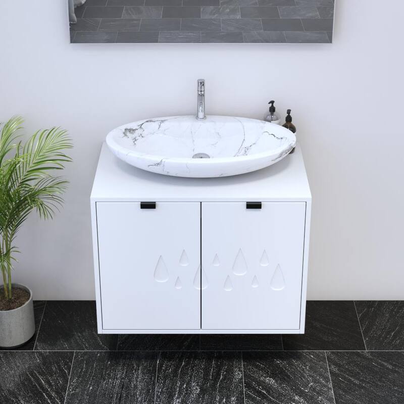 Teardrop 2D 80 Floating Bathroom Vanity (32" Width)
