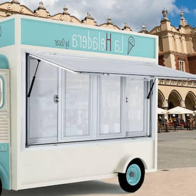 VEVOR Concession Window 36 x 24In Concession Stand Serving Window Door with Double-Point Fork Lock - 36 x 24in