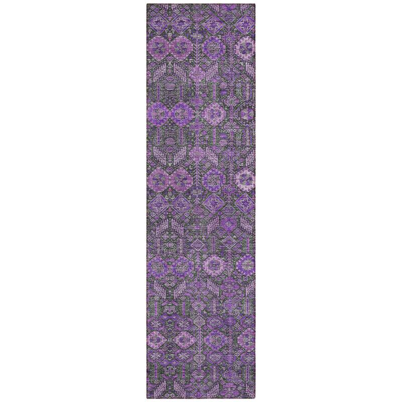 Machine Washable Indoor/ Outdoor Traditional Boho Chantille Rug
