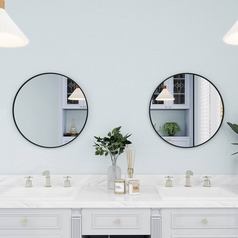Maypex Aluminium Framed Circular Wall Mirror
