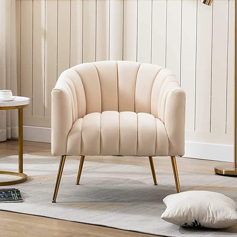 SEYNAR Velvet Upholstered Accent Chair and Loveseat Set