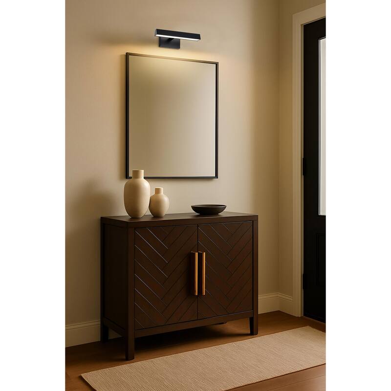 Mila 1 Foot LED Picture Light 3 CCT Selectable Black Finish Acrylic L ens