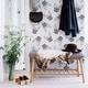 preview thumbnail 5 of 7, Black and White Dog Peel and Stick Removable Wallpaper 3380