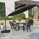 preview thumbnail 17 of 33, VredHom 11.5FT Dual Wind Vent Offset Cantilever Canopy Patio Umbrella