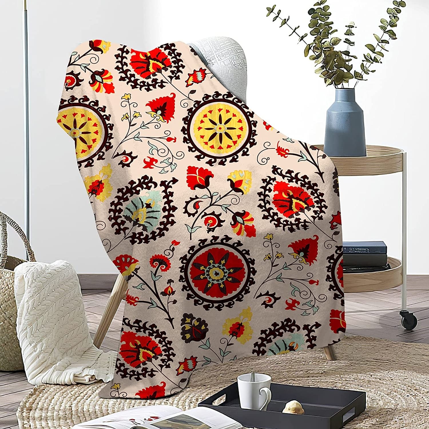 Throw Blanket Flower Pattern Bed Blanket - Bed Bath & Beyond - 35085713