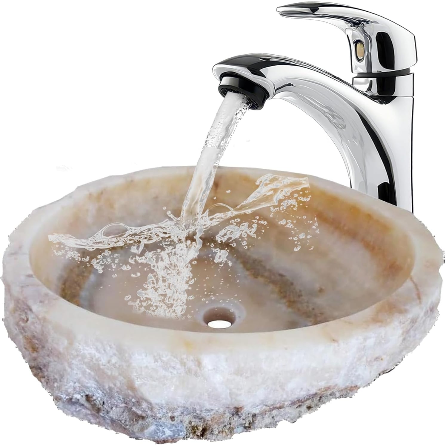 Eden Bath Natural Stone Sink - Jurassic Onyx