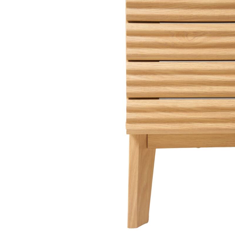 Javer Thin Linear Slat Modern Farmhouse 2-Shelf Bath Vanity Cabinet Only (Sink Basin not Included), by JONATHAN Y