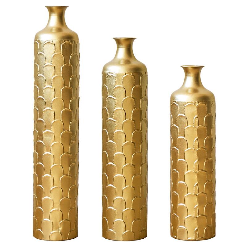 Hand-Woven PVC Rattan Floor Vase