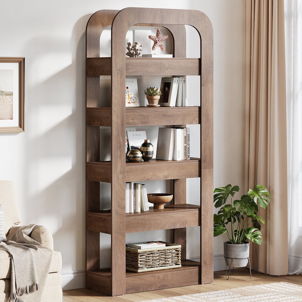 70.9 Inches Tall Bookshelf 5-Tier Bookcase for Home Office - 11.8" D x 31.5" W x 70.9" H