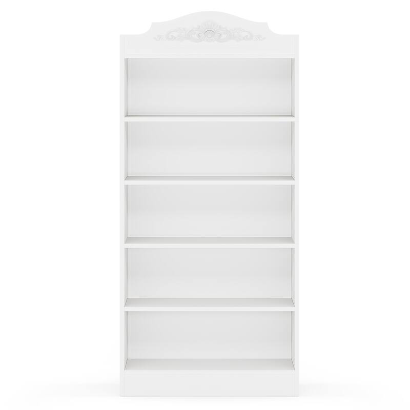 5-Tier White Shoe Rack, Freestanding Shoe Storage Cabinet for 20-25 Pairs for Entryway, Closet